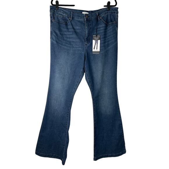 Sofia Jeans by Sofia Vergara Womens Size 18 Melisa High Rise Flare Blue Wide Leg - Picture 1 of 16